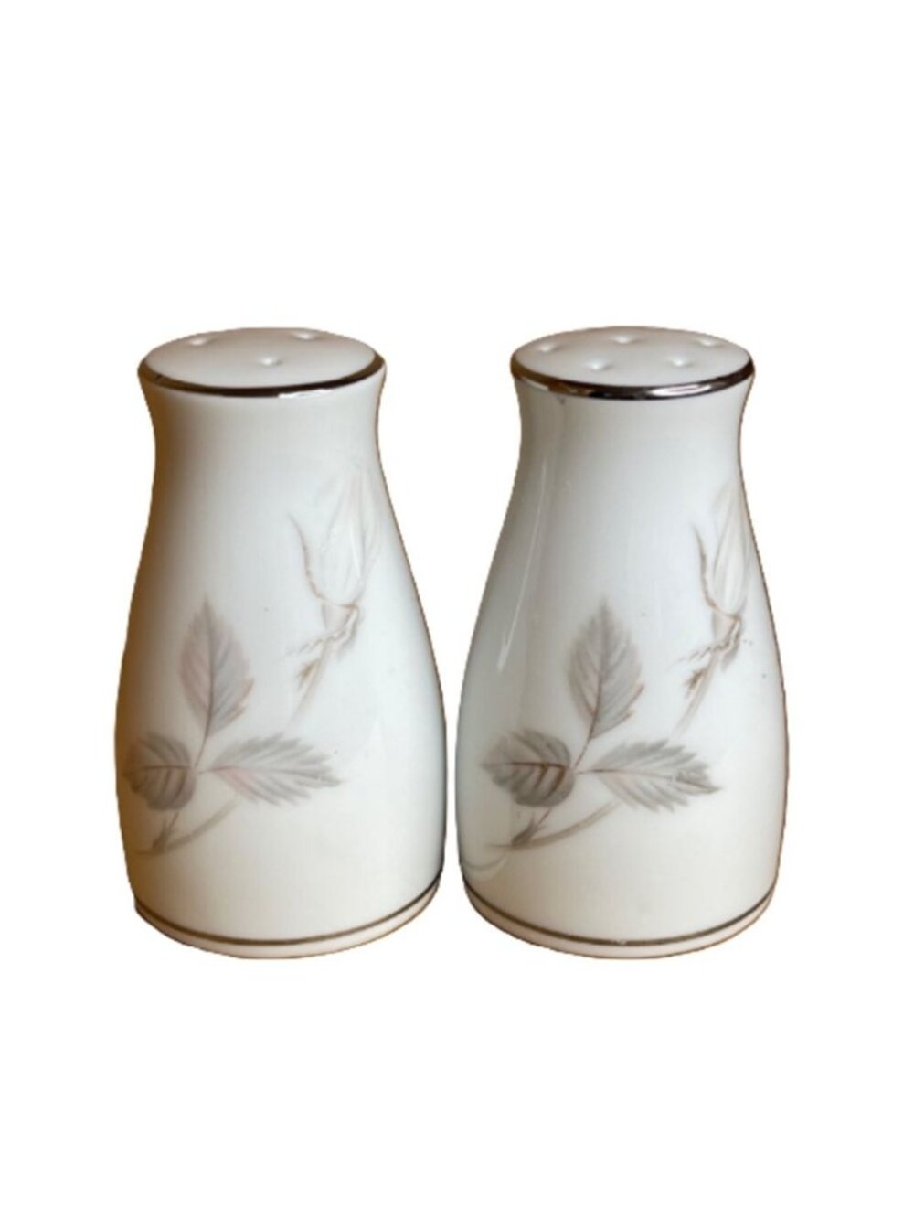 Vintage Noritake "Melrose" (Platinum Coupe) (#5602) Salt and Pepper Shaker Set